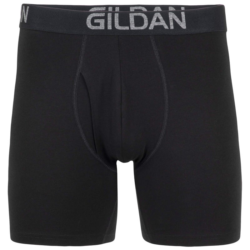 Gildan سراويل داخلية قطنية للرجال من جيلدان، بخصر مرن، عبوة متعددة، أسود سوت/أزرق رمادي/رمادي فانيلا (5 قطع)، حجم 2X-Large - Image 3